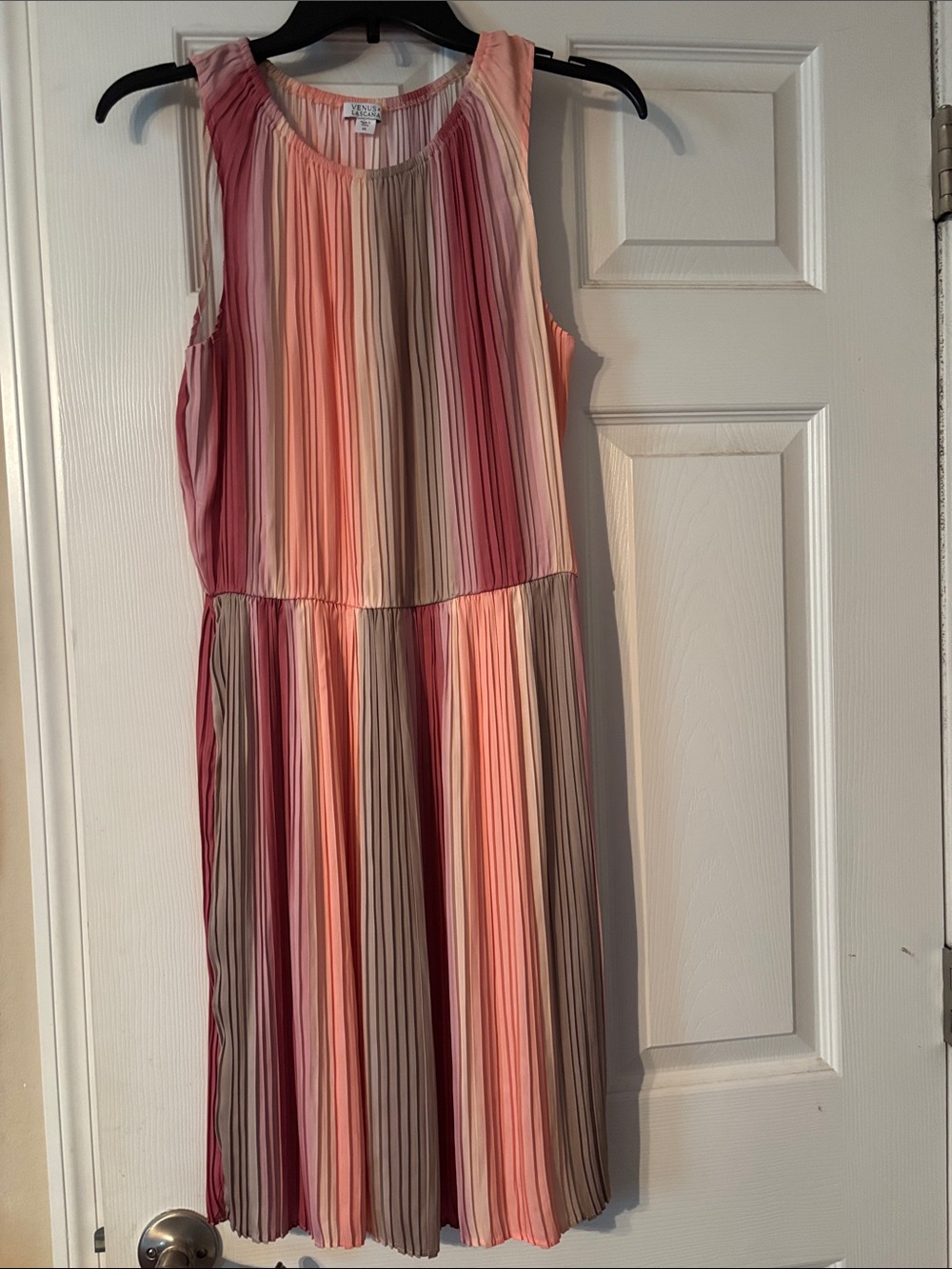 Pleaded multi color dress.